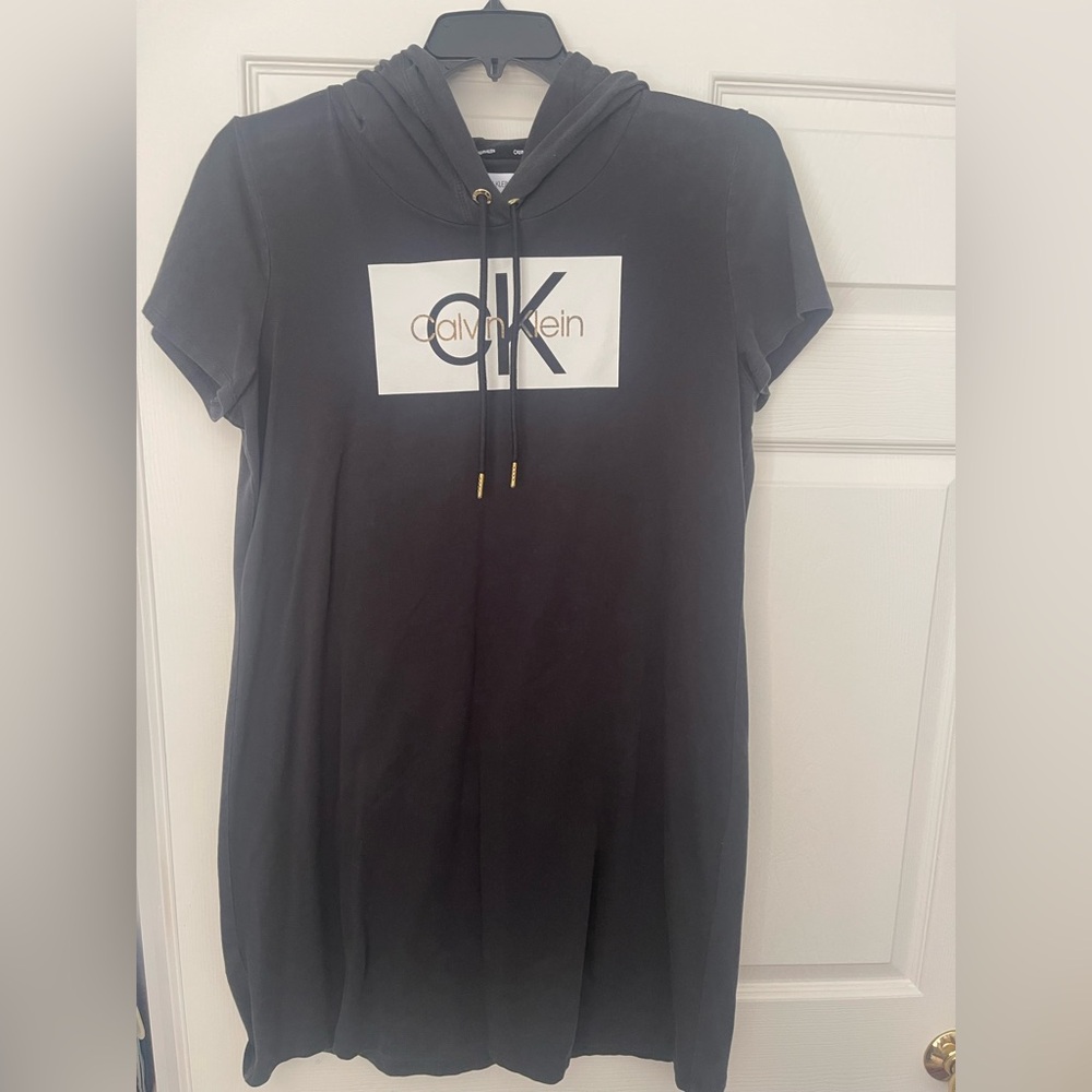 Calvin Klein Black Hoodie Dress